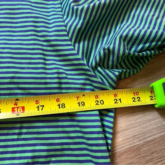 Polo Ralph Lauren Mid Pines Golf Striped Polo Shirt Green Blue Men’s M - Picture 7 of 8